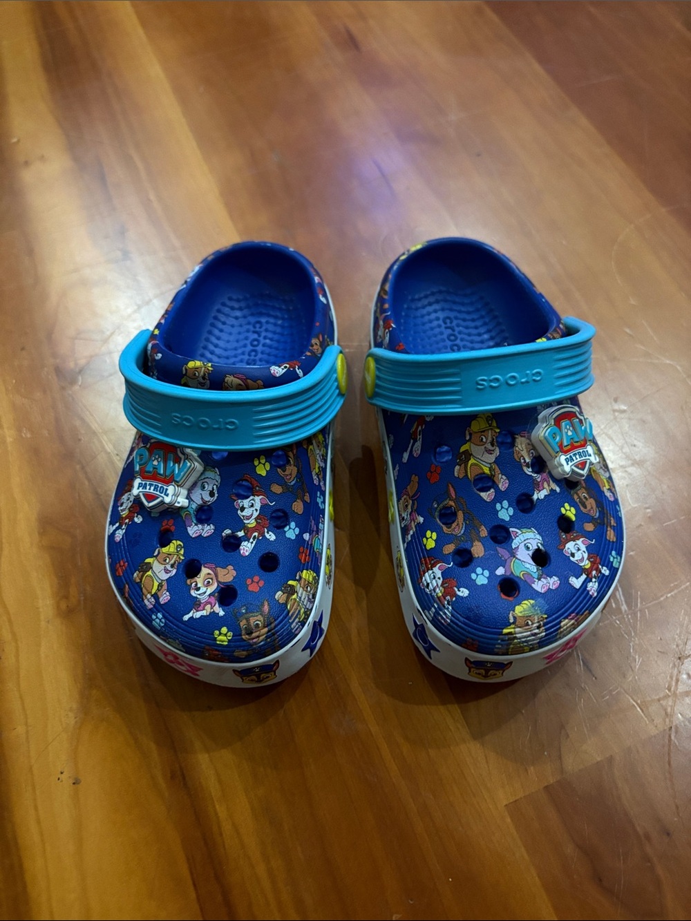CROCS Kids Blue Paw Patrol Clog with Aqua Strap
